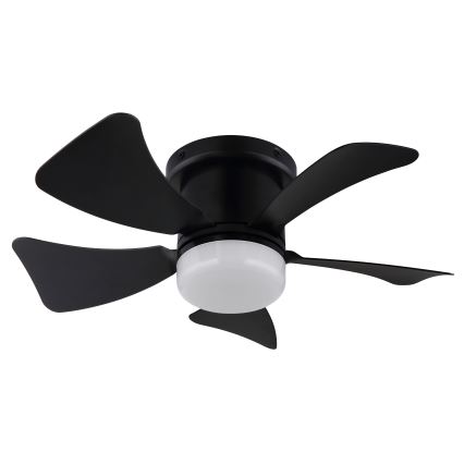 ZEVENTI - LED dimmbarer Deckenventilator MUNDAKA LED/10W/230V 3000-6500K Schwarz + Fernbedienung