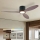 ZEVENTI - LED-dimmbarer Deckenventilator VENTORA LED/24W/230V 3000/4000/6000K Wi-Fi Tuya schwarz/Nussbaum + Fernbedienung