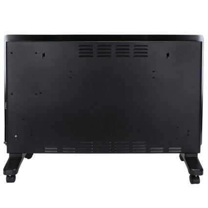 ZEVENTI - Smart wandmontierter elektrischer Direktheizer/Konvektor mit LCD-Display 1000/2000W/230V Wi-Fi schwarz