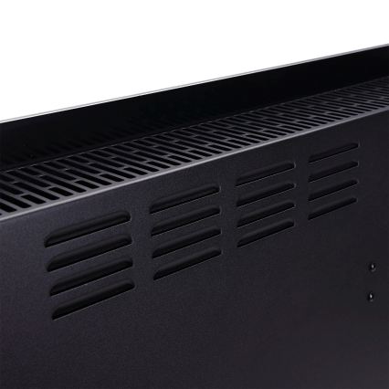 ZEVENTI - Smart wandmontierter elektrischer Direktheizer/Konvektor mit LCD-Display 1000/2000W/230V Wi-Fi schwarz