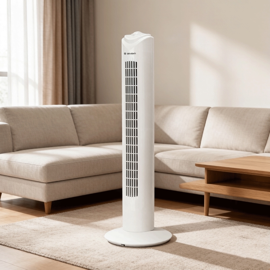 ZEVENTI - Turmventilator FLOW 45W/230V weiß