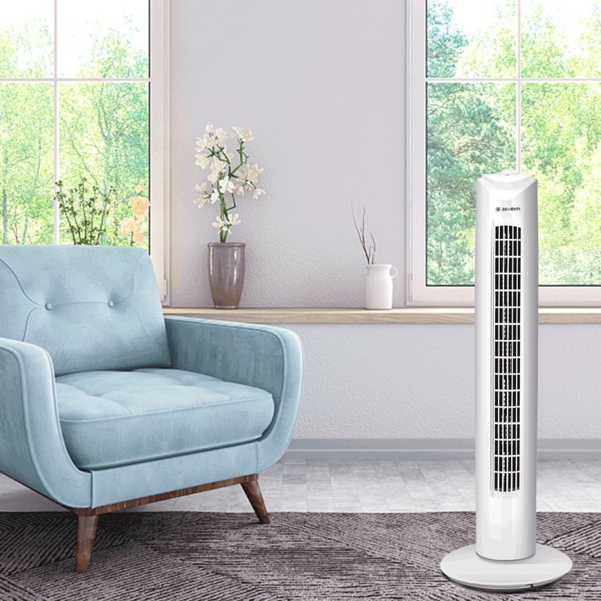 ZEVENTI - Turmventilator FLOW 45W/230V weiß