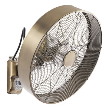 ZEVENTI - Wandventilator FANNY 50W/230V bronzefarben + Fernbedienung