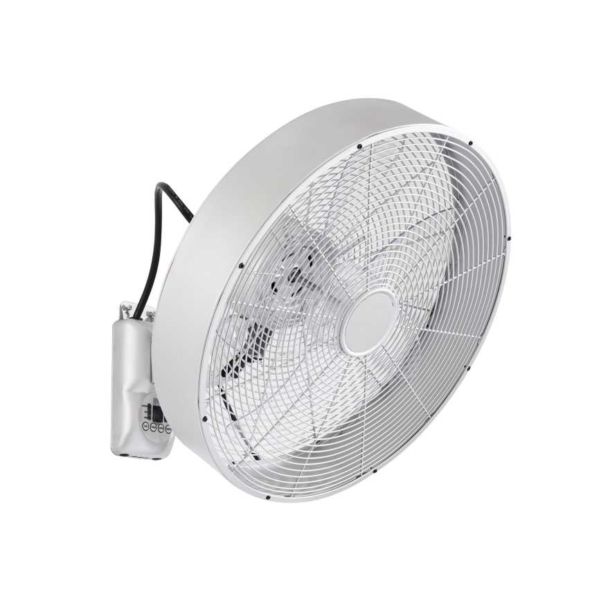 ZEVENTI - Wandventilator FANNY 50W/230V Ø 45 cm mattchrom + Fernbedienung