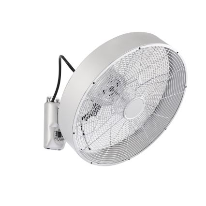 ZEVENTI - Wandventilator FANNY 50W/230V Ø 45 cm mattchrom + Fernbedienung