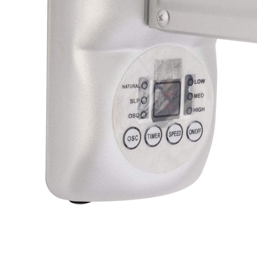 ZEVENTI - Wandventilator FANNY 50W/230V Ø 45 cm mattchrom + Fernbedienung