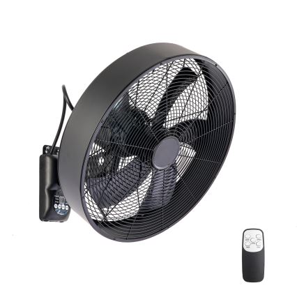 ZEVENTI - Wandventilator FANNY 50W/230V schwarz + Fernbedienung