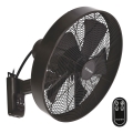 ZEVENTI - Wandventilator FREEZE 50W/230V d 40 cm schwarz/braun + Fernbedienung