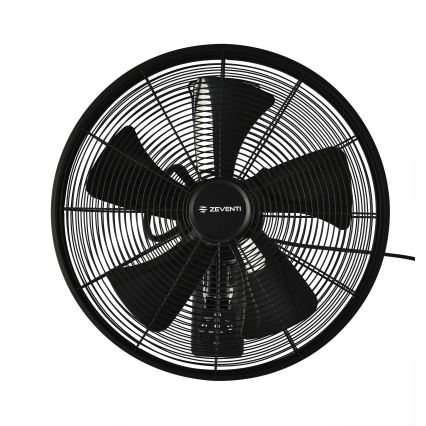 ZEVENTI - Wandventilator FREEZE 50W/230V d 40 cm schwarz + Fernbedienung