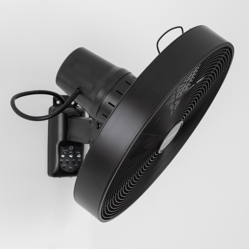 ZEVENTI - Wandventilator FREEZE 50W/230V d 40 cm schwarz + Fernbedienung