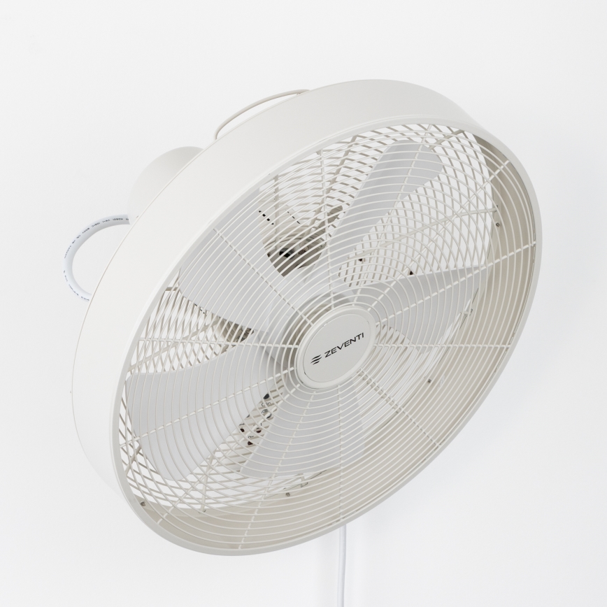 ZEVENTI - Wandventilator FREEZE 50W/230V d 40 cm weiß + Fernbedienung