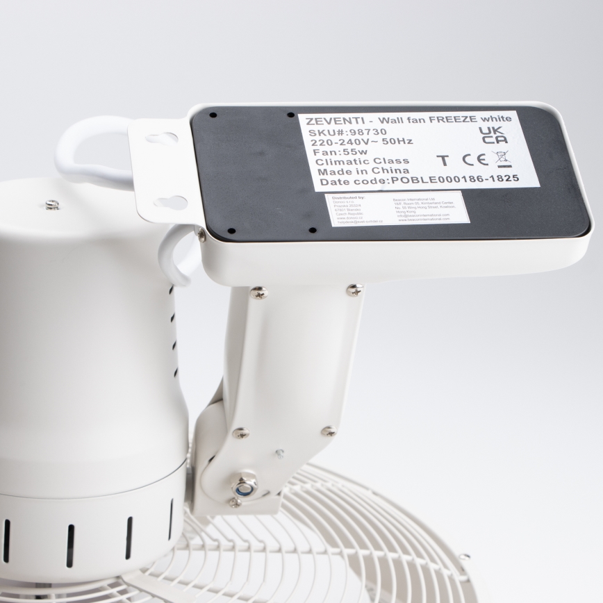 ZEVENTI - Wandventilator FREEZE 50W/230V d 40 cm weiß + Fernbedienung