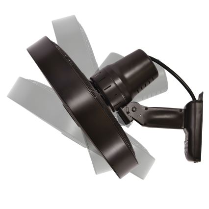ZEVENTI - Wandventilator FREEZE 50W/230V d 40 cm schwarz/braun + Fernbedienung