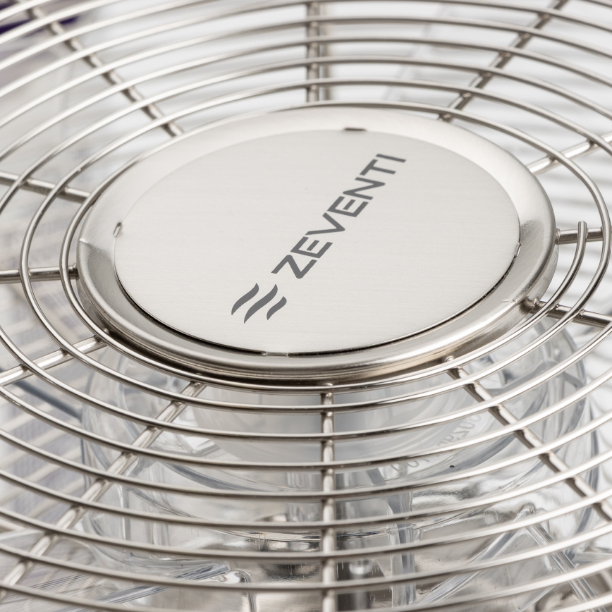 ZEVENTI - Wandventilator FREEZE 50W/230V Ø 45 cm mattchrom + Fernbedienung