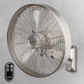 ZEVENTI - Wandventilator FREEZE 50W/230V Ø 45 cm mattchrom + Fernbedienung