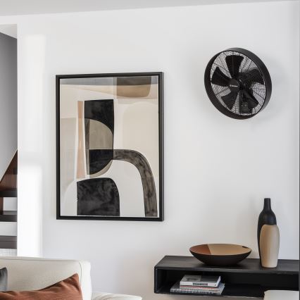 ZEVENTI - Wandventilator FREEZE 50W/230V Ø 45 cm schwarz + Fernbedienung