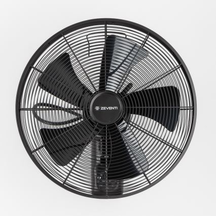 ZEVENTI - Wandventilator FREEZE 50W/230V Ø 45 cm schwarz + Fernbedienung