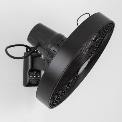 ZEVENTI - Wandventilator FREEZE 50W/230V Ø 45 cm schwarz + Fernbedienung