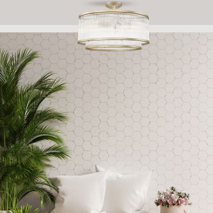 Zuma Line - Aufbau-Deckenleuchte 6xE14/60W/230V, Messing