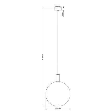Zuma Line - Hängeleuchte mit Kabelaufhängung 1xE27/25W/230V Ø 30 cm gold/schwarz