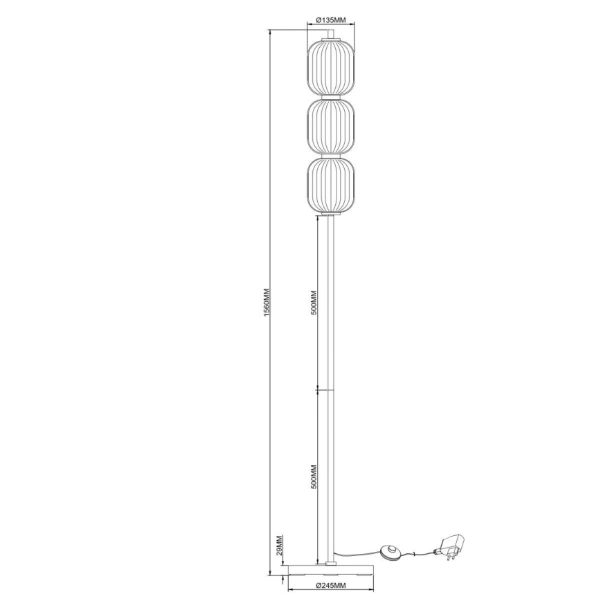 Zuma Line - LED-Stehlampe LED/20W/230V goldfarben