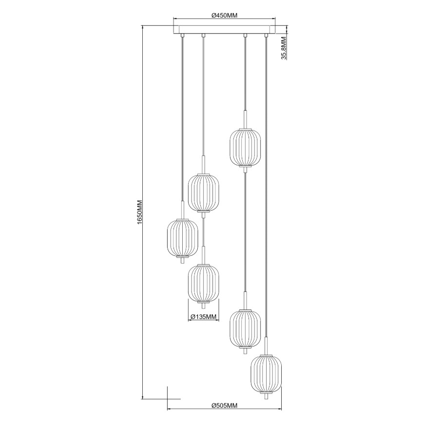 Zuma Line - LED-Pendelleuchte an Kabel LED/34W/230V, Ø 50,5 cm, goldfarben