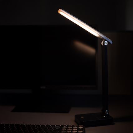 Zuma Line - Aufladbare LED-Tischleuchte LED/8W/1200 mAh 3000/4500/6000K CRI 90 schwarz