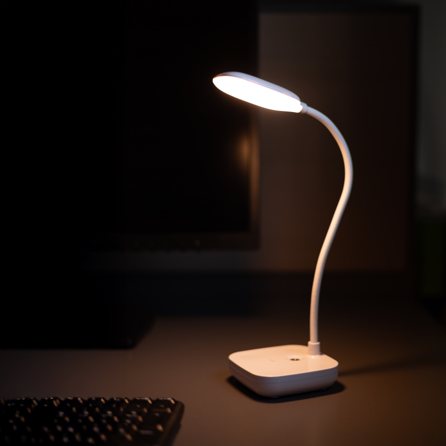 Zuma Line - Aufladbare LED-Tischleuchte LED/7W/1200 mAh 3000/4500/6000K CRI 90 weiß