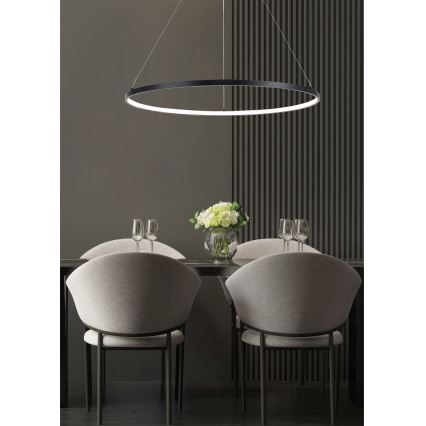 Zuma Line - LED-Hängeleuchte an Schnur LED/28W/230V 3000/4000/6000K d 60 cm schwarz