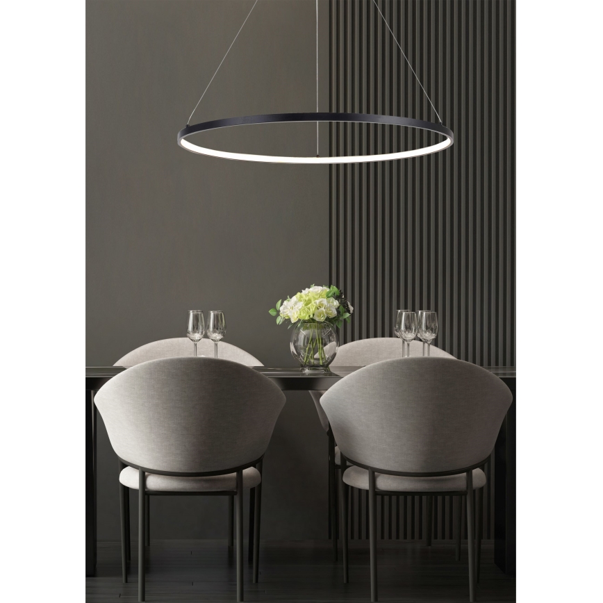 Zuma Line - LED-Hängeleuchte an Schnur LED/28W/230V 3000/4000/6000K d 60 cm schwarz