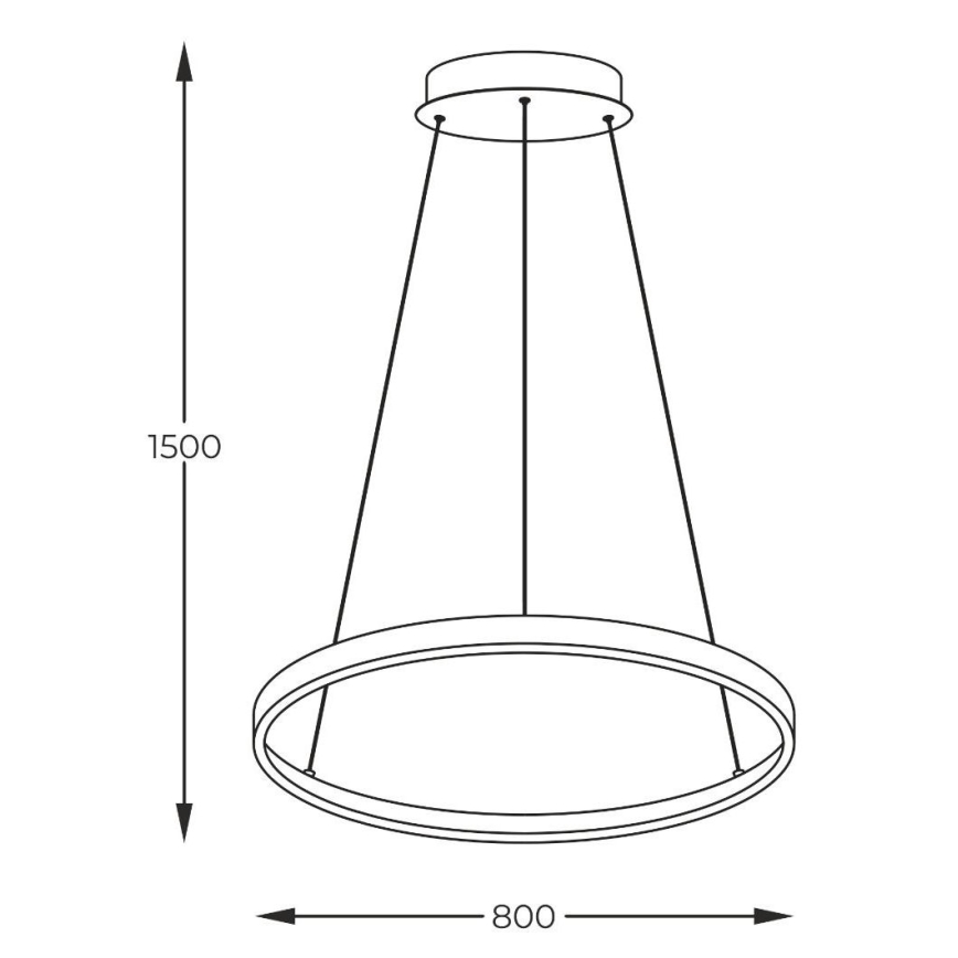 Zuma Line - LED Kronleuchter an Kabel LED/36W/230V 3000/4000/6000K Ø 80 cm gold