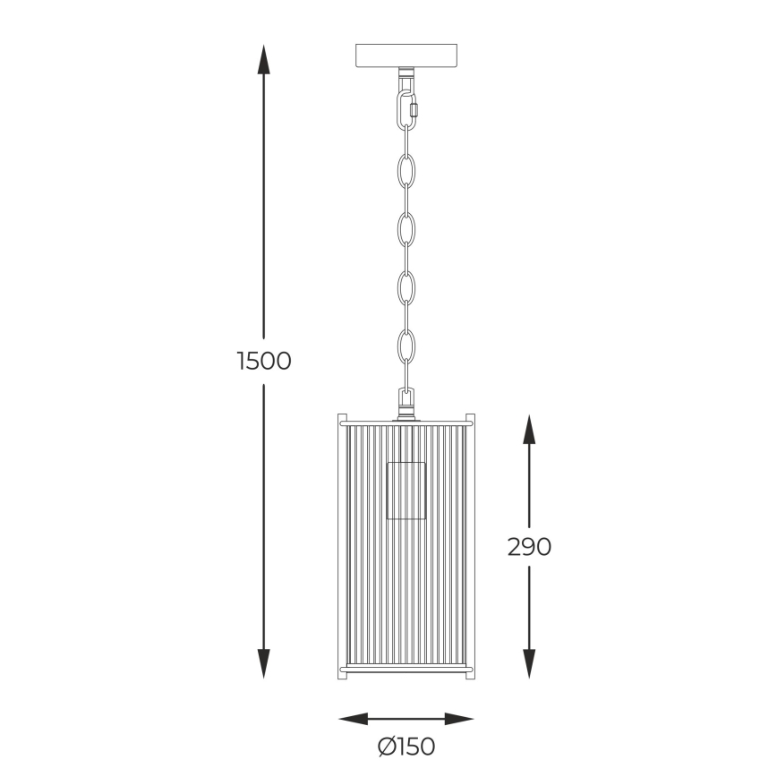 Zuma Line - Hängeleuchte an Kette 1xE27/40W/230V glänzendes Chrom