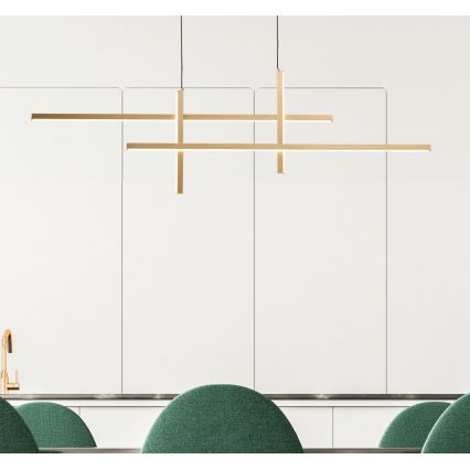Zuma Line - LED-Hängeleuchte an Schnur LED/42W/230V 3000/4000/6000K golden