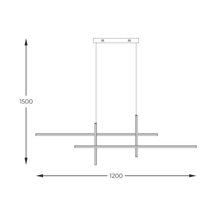 Zuma Line - LED-Hängeleuchte an Schnur LED/42W/230V 3000/4000/6000K golden