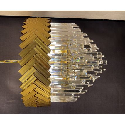 Zuma Line - Kronleuchter an Kette 9xE14/40W/230V golden