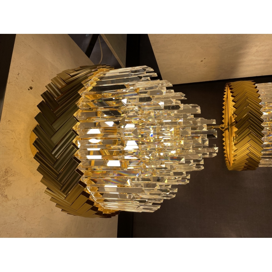 Zuma Line - Kronleuchter an Kette 9xE14/40W/230V golden