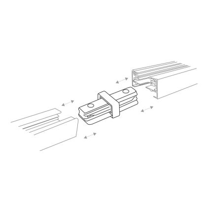 Zuma Line - Einbaustrahler für Schienensystem 6xGU10/10W/230V schwarz + Schienenzubehör