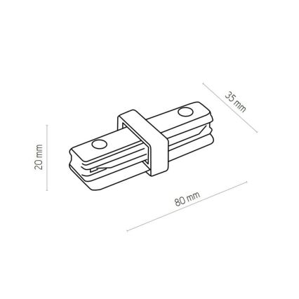 Zuma Line - Einbaustrahler für Schienensystem 6xGU10/10W/230V Weiß + Schienenzubehör