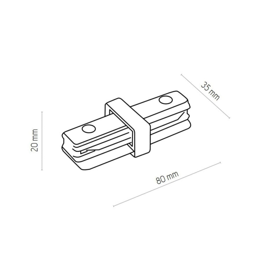 Zuma Line - Einbaustrahler für Schienensystem 6xGU10/10W/230V Weiß + Schienenzubehör