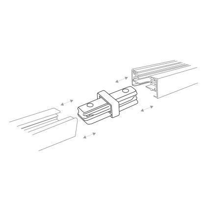 Zuma Line - Einbaustrahler für Schienensystem 6xGU10/10W/230V Weiß + Schienenzubehör