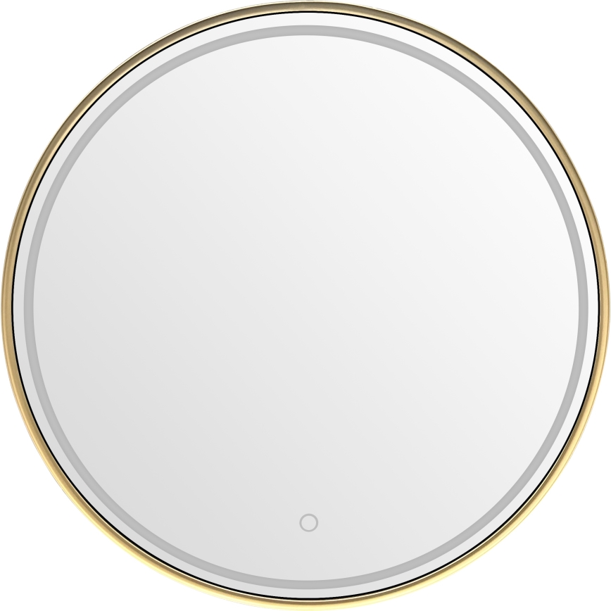 Zuma Line - LED-Badezimmer-Wandspiegel mit LED-Hinterbeleuchtung/36W/230V 3000/4000/6000K Ø 80 cm IP44 goldfarben