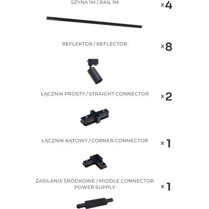 Zuma Line - Spotleuchte für Schienensystem 8xGU10/35W/230V schwarz