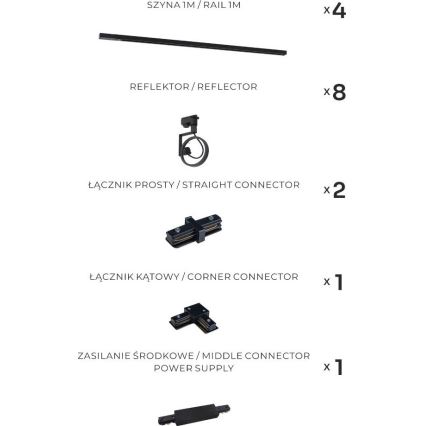 Zuma Line - Schienenstrahler für Schienensystem 8xGU10/15W/230V, schwarz