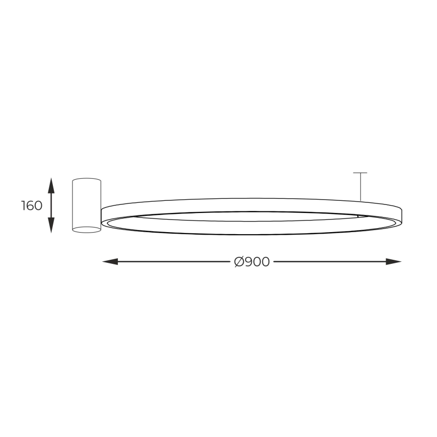 Zuma Line - LED-Deckenleuchte LED/40W/230V 3000/4000/6000K d 90 cm schwarz