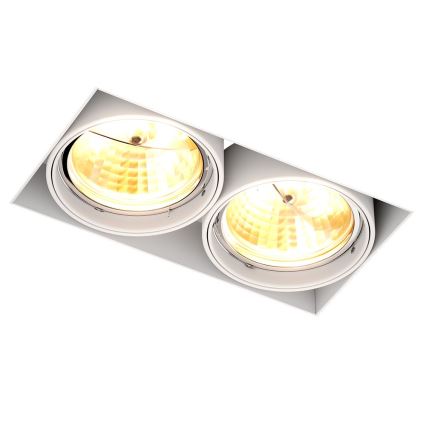 Zuma Line - Einbaulampe 2xGU10-AR111/15W/230V weiß