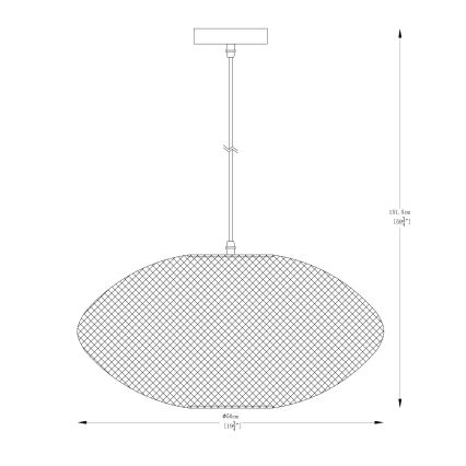 Zuma Line - Hängeleuchte an Schnur 1xE27/40W/230V golden
