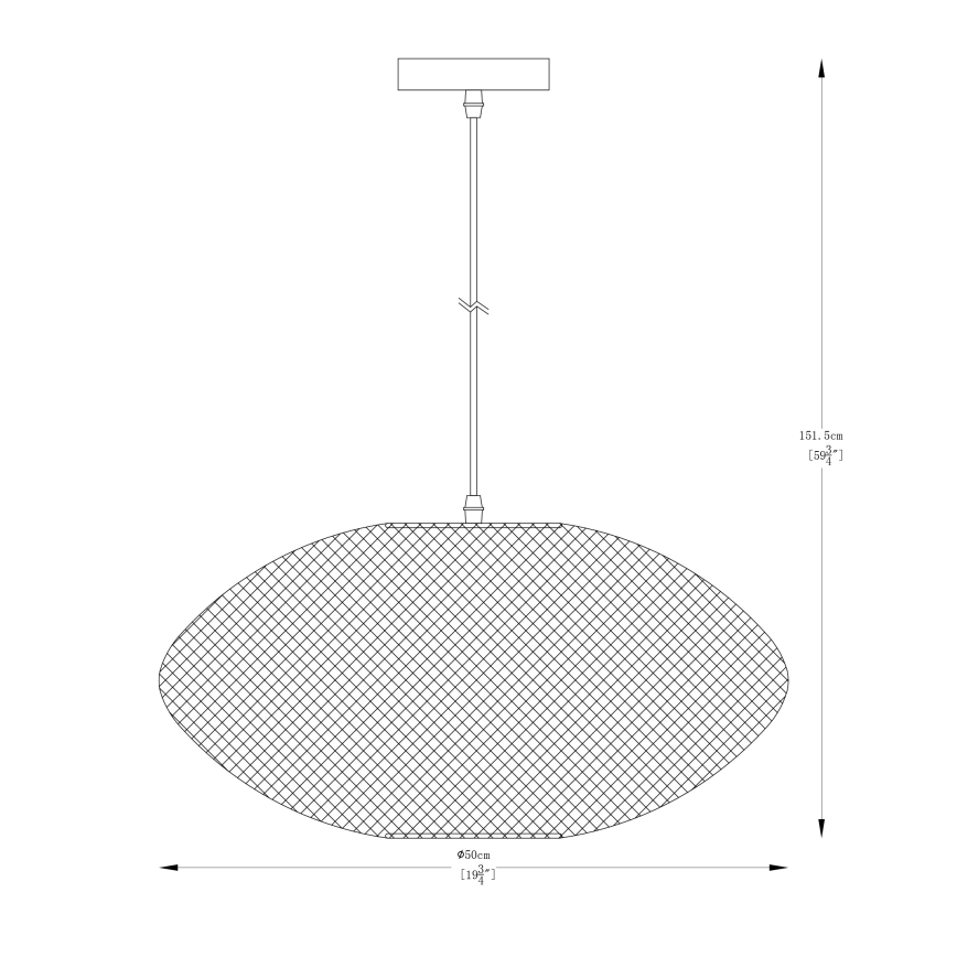 Zuma Line - Hängeleuchte an Schnur 1xE27/40W/230V golden