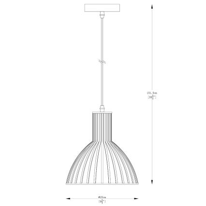 Zuma Line - Hängeleuchte an Schnur 1xE27/40W/230V d 25 cm golden