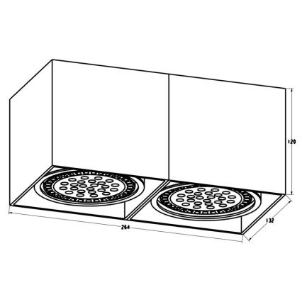 Zuma Line - Strahler 2xGU10-ES111/15W/230V weiß