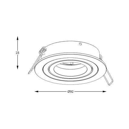 Zuma Line - Einbauleuchte 1xGU10/50W/230V weiß